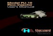 Model PLI-10 Pico-Injector User’s Manual...Pico-Injector User’s Manual Publication 5403-011-Rev-1.0 1 Table of Contents SUBJECT PAGE # Warranty & Repair Information 2 General Information