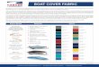 BOAT COVER FABRIC · 2021. 2. 8. · damage to your seating, flooring and instrumentation. Carver boat cover fabrics are treated with the latest technologies in water repellency in