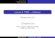 Lecture 8: PGM | Inferencejaven/talk/L8 PGM-Inference.pdf · 2014. 9. 15. · Sampling Approaches Forward sampling Likelihood weighting sampling Importance sampling inference Monte