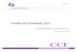 "Truth in Lending Act" booklet, Comptroller's Handbook - Convoke