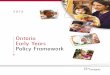 Ontario Early Years Policy Framework - Ministry of Education