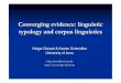 Converging evidence: linguistic typology and corpus linguistics
