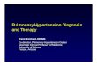 Pulmonary Hypertension Diagnosis and Therapy