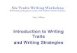 Introduction to Writing Traits and Writing Strategies