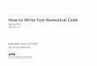 How to Write Fast Numerical Code - ETH - Computer Science