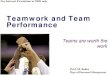 Chapter 9 Teamwork and Team Performance -   - Get a