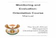 Monitoring and Evaluation: Orientation Course