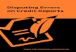 Disputing Errors on Credit Reports - Consumer Information