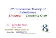 Chromosome Theory of Inheritance Linkage, Crossing Over
