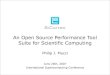 An Open Source Performance Tool Suite for Scientific Computing