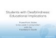 Students with Deafblindness: Educational Implications