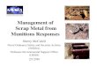 Management of Scrap Metal from Munitions Responses