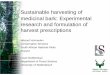 Sustainable harvesting of medicinal bark Experimental research and