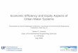 Economic Efficiency and Equity Aspects of Urban Water Systems