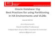 Oracle Database 11g Best Practices for Using Partitioning in HA