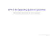 QFT in the expanding quantum spacetime
