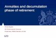 Annuities and decumulation phase of retirement