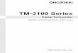TM-3100 Series Installation Manual (1.0) Series...TM-3120 BCD open-collector 6-digit parallel output HDRA-E36MA+(connector) Honda Tsushin Kogyo HDRA-E36LPTH (case) Honda Tsushin Kogyo