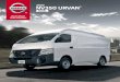 2020 NV350 URVAN - Auto Catalog Archive...Para motores Diesel, la garantía aplicable es de 3 años o 100,000 kilómetros, lo que ocurra primero. Consulta nivel de equipamiento y disponibilidad