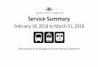 Service Summary 2018-02-18 - WordPress.com · 2018. 2. 18. · TTC board periods in 2018 January 7 to February 17, 2018 February 18 to March 31, 2018 April 1 to May 12, 2018 May 13