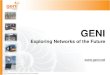 Exploring Networks of the Future...Sponsored by the National Science Foundation GENI Introduction 21 GENI: Terms and Definitions • A slice : One or more resources provided by an