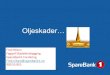 Oljeskader… - Eidsvoll · 2017. 11. 30. · Mange skader! ÅR Antall skader Samlet erstatning ( mill) Gjennomsnitt (1000) 2010 31 2,0 64 2011 37 4,3 115 2012 21 3,2 152 2013 39