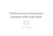Performance comparison between MPI and AMPI · 2020. 1. 7. · Performance comparison between MPI and AMPI Rabin Ranabhat Loras College. rabin@ucar.edu. July 27, 2011. Mentors: Jim