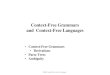 Context-Free Grammars and Context-Free Languagesilyas/Courses/BBM401/... · 2020. 11. 26. · • A context-free grammar is a notation for describing languages. • CFGs are more