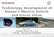 Technology development of Nissan's Electric Vehicle and 