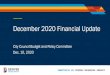 December 2020 Financial Update - City and County of Denver