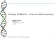 Biology 595M – Practical Biocomputing
