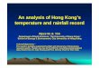 An analysis of Hong Kong’s temperature and rainfall record