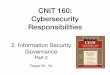 CNIT 160: Cybersecurity Responsibilities