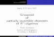 Groupoid of partially invertible elements W-algebras