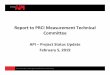 Report to PRCI Measurement Technical Committee