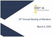 20th Annual Meeting of Members - ODVA
