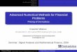 Advanced Numerical Methods for Financial Problems 