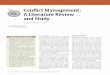 Conflict Management: A Literature Review and Study