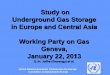 Study on Underground Gas Storage in Europe and Central 