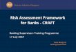Risk Assessment Framework for Banks - CRAFT