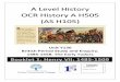 A Level History OCR History A H505 (AS H105)