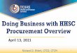 HHSC Procurement Overview
