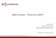 Open Access : Green Gold - WordPress.com