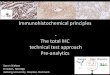 Immunohistochemical principles The total IHC technical 