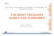 THE MOST FREQUENT NAMES AND SURNAMES