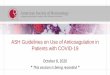 ASH Guidelines on Use of Anticoagulation in Patients with 