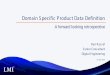 Domain Specific Product Data Definition - NIST
