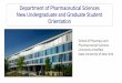 Department of Pharmaceutical Sciences New Undergraduate 