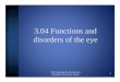 3.04 Functions and disorders of the eye