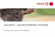 SOLAR23 –SOLAR PUMPING SYSTEMS